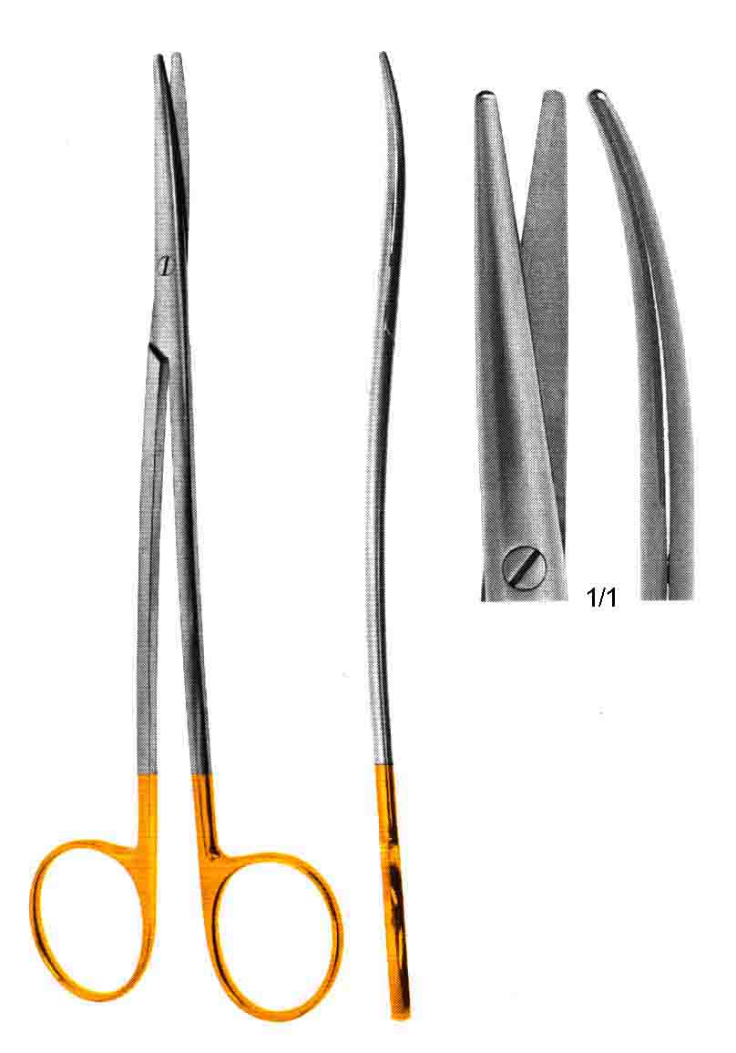 METZENBAUM ALTIN SAPLI  MAKAS EĞRİ 18CM